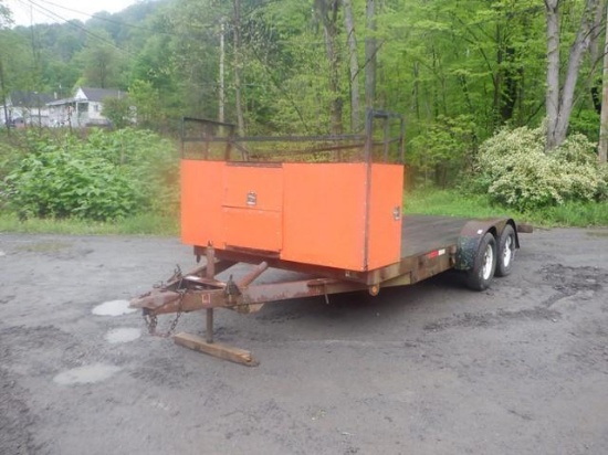 2001 H&H Tilt Deck Tandem Axle Tag-A-Long Trailer, VIN# 4J6FT18211B030675, equipped with 18' manual