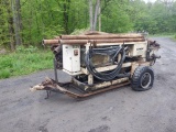 SCHWING Model 750RE-15 Portable Concrete Pump, s/n 71003003, powered by 3-phase electric motor,