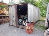 20' Aluminum Van Body and Contents, including PVC pipe fittings, gaskets, and miscellaneous