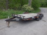 1996 JJN Tandem Axle Tag-A-Long Trailer, VIN# 4DSFC1620TS000678, equipped with 16' wood deck, 77