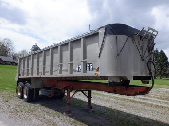 1970 EAST 28' Tandem Axle Aluminum Dump Trailer, VIN# DS050116, equipped with chute, air gate,