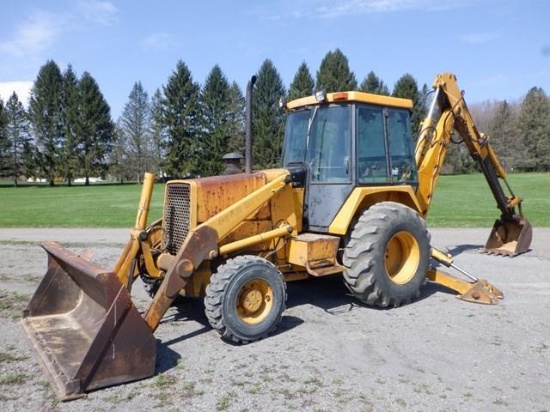 1990 JOHN DEERE Model 410C, 4x4 Tractor Loader Extend-A-Hoe, s/n T0410CG770348, powered by JD 4