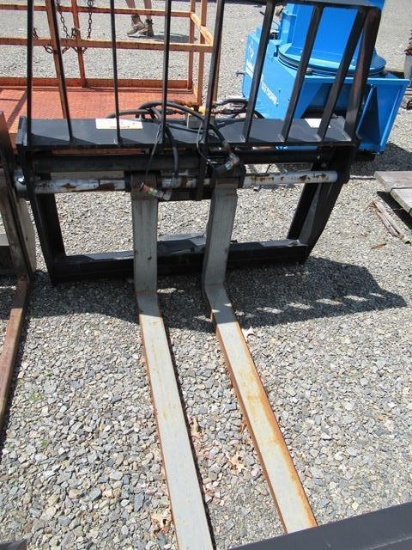 UNUSED 48" Fork Attachment, with hydraulic fork positioner (Lull)