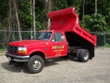 1997 FORD Model F-350XL, 4x4 Single Axle Dump Truck, VIN# 1FDKF38F9VED04144, powered by Powerstroke