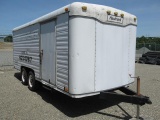 1987 HAULMARK Model K716, 16'x7' Tandem Axle Enclosed Utility Trailer, VIN# 8198, equipped with wood