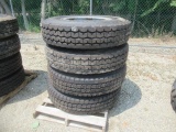 (4) 12.00R24 Tires, with rims. In very good condition. (Tires UNUSED)