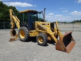 1995 JOHN DEERE Model 410D, 4x4 Tractor Loader Extend-A-Hoe, s/n 814228, powered by JD diesel engine