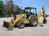 1995 JOHN DEERE Model 410D, 4x4 Tractor Loader Extend-A-Hoe, s/n 809076, powered by JD diesel engine