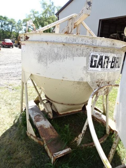 2016 GARBRO 482-LP, 3 Cubic Yard Concrete Bucket, shop #22053-A, fork slots, arm fabricated for
