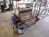 (3) Manual Lubers, Barrel Cart, 2-Wheel Dolly, and Rolling Table