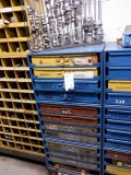 (3) 4-Drawer Parts Bins, with stand and contents (BUYER MUST LOAD)