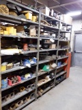 (3) Shelving Units of Cat and Miscellaneous Parts (Contents Only) and 4-Drawer File Cabinet and