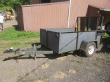 1996 D&D Single Axle Material Trailer, VIN# 1D99308100T0028103, equipped with 5' x 8' material body