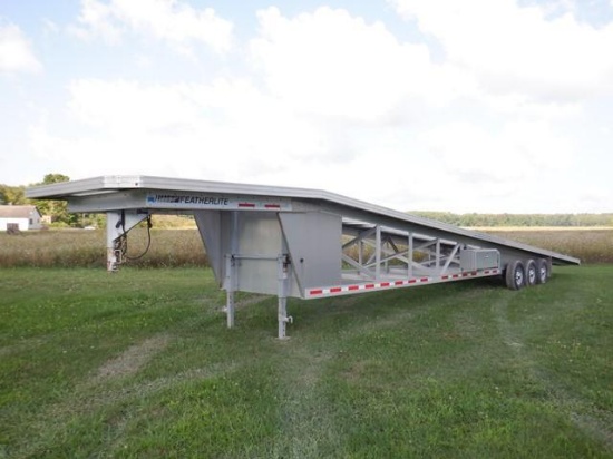 2013 FEATHERLITE Model 3150, 53' Aluminum Tri-Axle Gooseneck Car Trailer, VIN# 4FGB45338DC125939,