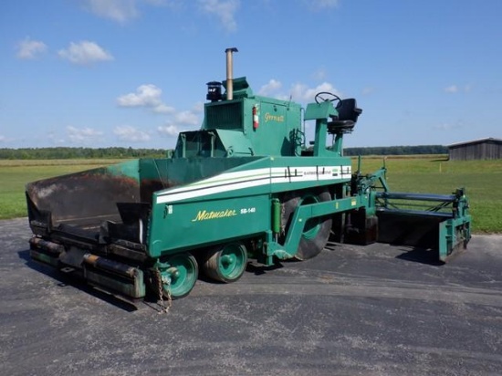 1983 BARBER GREENE Model SB140 Matmaker Rubber Tired Paver, s/n SB140X558, powered by Cat 3208