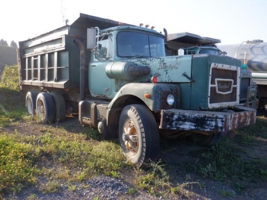 1975 BROCKWAY Model F761LL Tandem Axle Dump Truck, VIN# 86834, powered by Cat 1674 diesel engine and