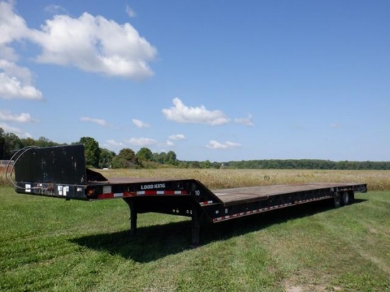 2007 TEREX/LOAD KING Model HFT70, 35 Ton Tandem Axle Equipment Trailer, VIN# 5LKL5323671026440,