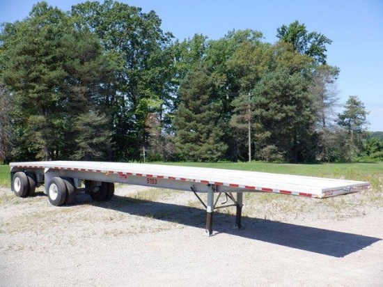 2001 MAC 48' Spread Axle Aluminum Flatbed Trailer, VIN# 1M9PA48201S544140, equipped with 10' axle