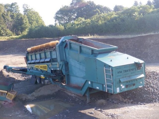2000 POWERSCREEN Model 830 Portable Trommel Screen, s/n 9202224, powered by Deutz BFLL913 diesel