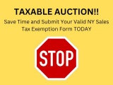TAXABLE -- Save time and email your valid NY State Sales Tax Exemption to shunyady@hunyady.com