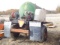 500 Gallon Portable Tank, with gas powered pump and hose reel (Not Running)