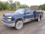 2005 CHEVROLET Model 2500HD LS Quad Cab Utility Truck, VIN# 1GCHK29U45E248132, powered by Vortec