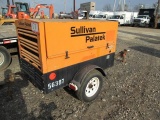 2010 SULLIVAN Model D185P3JD, 185CFM Portable Air Compressor, s/n 100200, powered by JD diesel