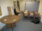 Contents of Office: Round Table, (6) Chairs, and Partition (BUYER MUST LOAD)