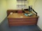 Workstation Desk, Lateral File, Bookshelf, Wood Desk and Chair (BUYER MUST LOAD)