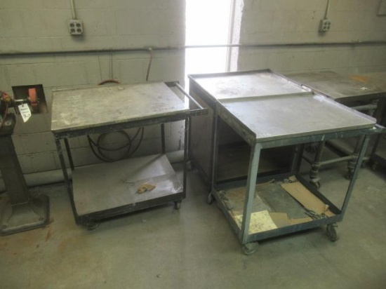 (7) Rolling Carts and Table