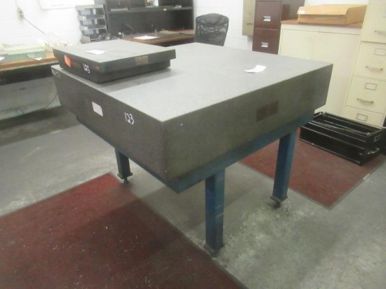 Granite Surface Plate, 48"x48"x10", with steel base