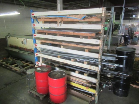 Pallet Rack Section and Contents of Sheet Metal, Angle and Flat Bar Stock, and Pipe (BUYER MUST