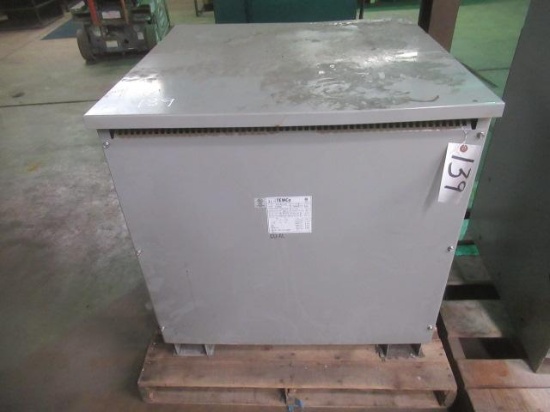 TEMCO Stepdown Transformer, 112.5KVA, primary 240 Delta, secondary 220Y/127, 780 lb weight