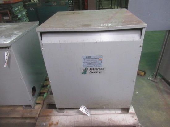 JEFFERSON Stepdown Transformer, 112.5KVA, primary 480 Delta, secondary 240 Delta, 678 lb weight