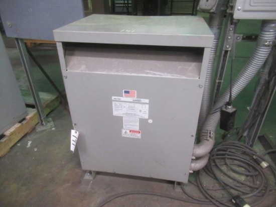 FEDERAL PACIFIC Model 368 Step-Down Dry Transformer, 75KVA, 3-phase, primary 240 volt, secondary 208