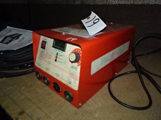 1999 PRO-WELD Model CD-312 Stud Welder, #2-5/16" stud range, 24 welds per minute.