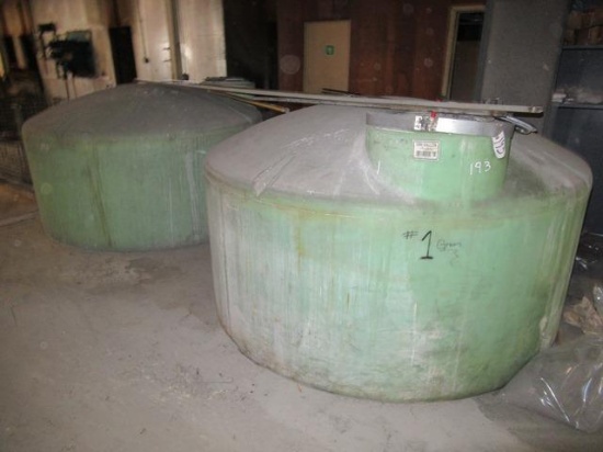 (2) 1,000 Gallon Poly Tanks