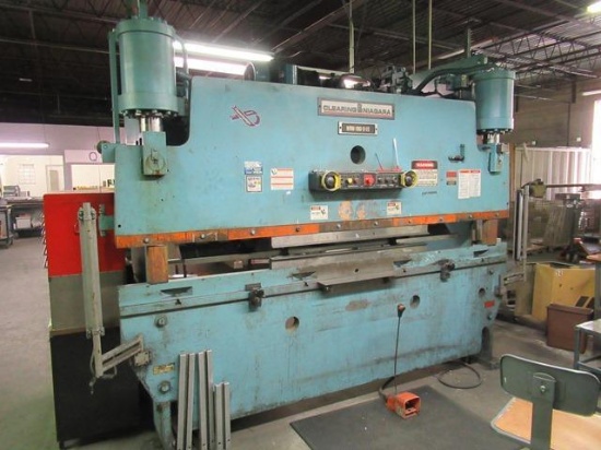 CLEARING/NIAGARA Model HBM-100-8-10, 100 Ton Hydraulic Press Brake, s/n P54413, 10' bed size, 7"
