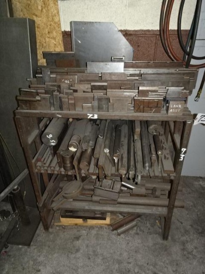 Rack of Upper and Lower Press Dies (BUYER MUST LOAD)