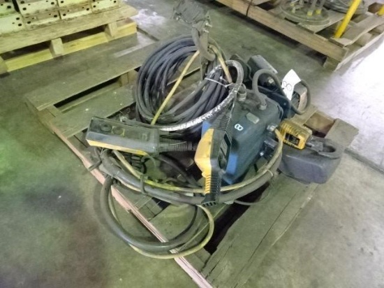 DEMAG 1 Ton Electric Hoist, with power trolley, 460 volt/3-phase