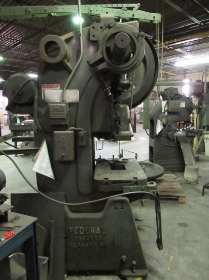 1964 FEDERAL Model No. 5, 60 Ton Mechanical Punch Press, s/n 5-1896, 10" throat, 18.5"x29.5" bed