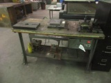 Shop Table, File Cabinet, Wood Table, with vise