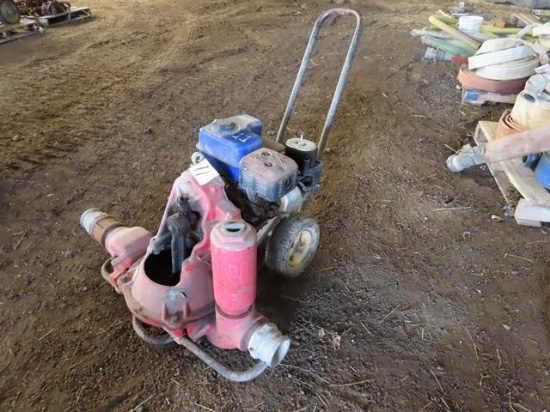 HOMELITE 3" Portable Diaphragm Pump, Greyhound 6.5HP gas