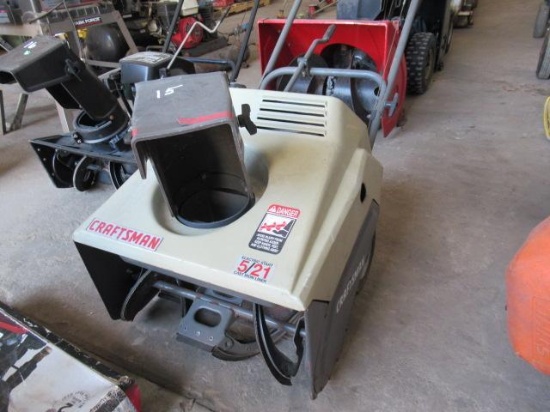 CRAFTSMAN 21" Single Stage Snow Blower, 5HP, 2 stroke, electric start (Yard 2)