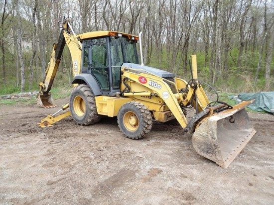 2003 JOHN DEERE Model 410G, 4x4 Tractor Loader Extend-A-Hoe, s/n 923962, powered by JD diesel engine