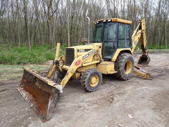 1994 JOHN DEERE Model 310D, 4x4 Tractor Loader Extend-A-Hoe, s/n 797503, powered by JD diesel engine