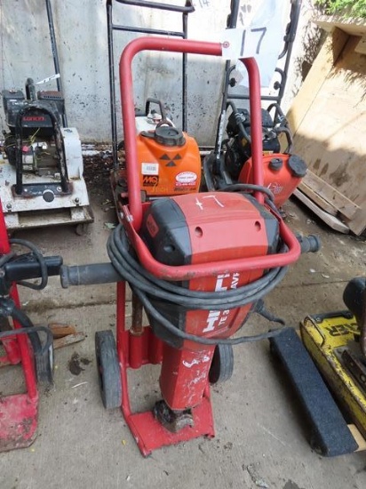 HILTI TE3000 AVR Electric Paving Breaker, with cart and steel