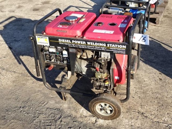 NORTH AMERICAN Diesel Powered Welding Station, 7500 watt/200 amp generator, electric start (No