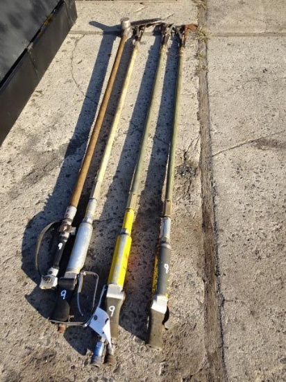 Hydraulic Pole Saw (no bar) and (3) Hydraulic Limb Loppers