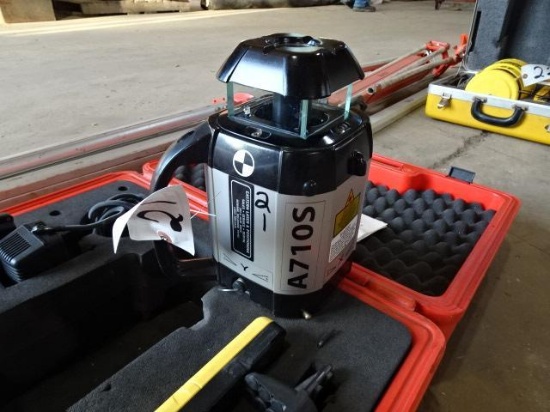 AGATEC A710S Dual Grade Rotating Laser, with tripod and grade pole
